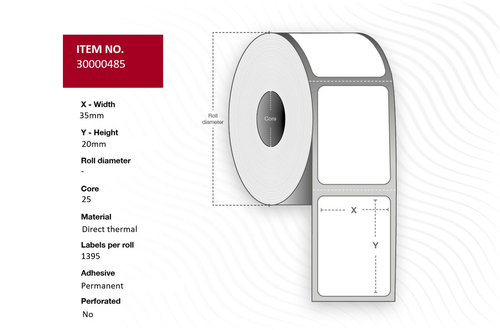 Capture 30000485 printer label White