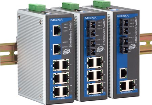 Moxa EtherDevice™ Switch EDS-408A, (-40 to 75°C) Managed