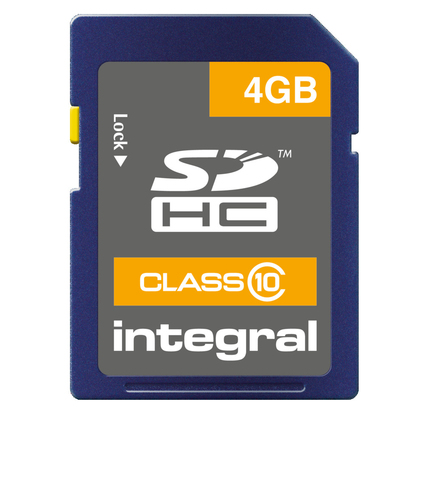 INTEGRAL 4GB SD CARD SDHC CL10 20 MB