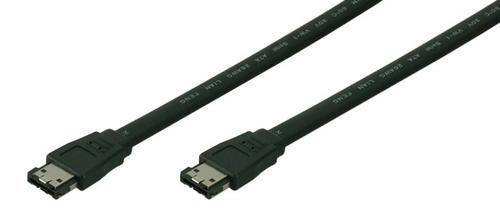 LogiLink eSATA 1.0m SATA cable 1 m Black