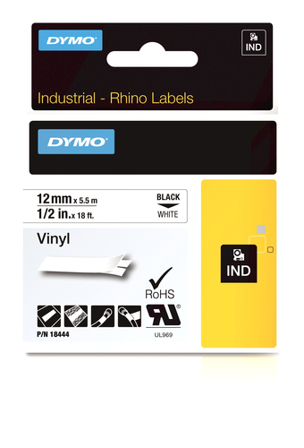 DYMO IND Durable Vinyl Labels - 12mm x 5,5m