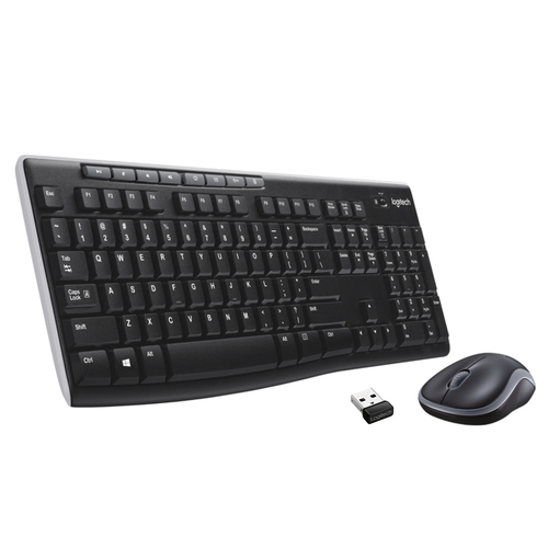 Logitech 920-004508 keyboard Mouse included Home RF Wireless QWERTY US International Black, Silver