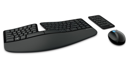 Microsoft Sculpt Ergonomic Desktop keyboard Mouse included Office RF Wireless English Black