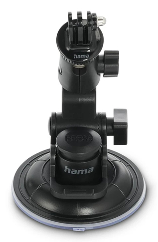 Hama Suction Cup Holder for Action Cams, Universal, Car Tripod, 3D, ? 90 mm