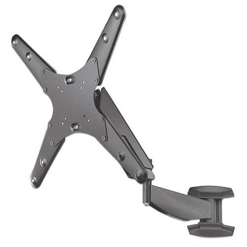 Manhattan Wall Mount for TV & Monitors (Spring Arm 3 pivots), For screens 17" to 55", VESA compatibility: all between 75x75mm to 400x400mm - check the dimensions of the four mounting holes on back of screen to ensure it fits, Max 30kg, Black, Bracket