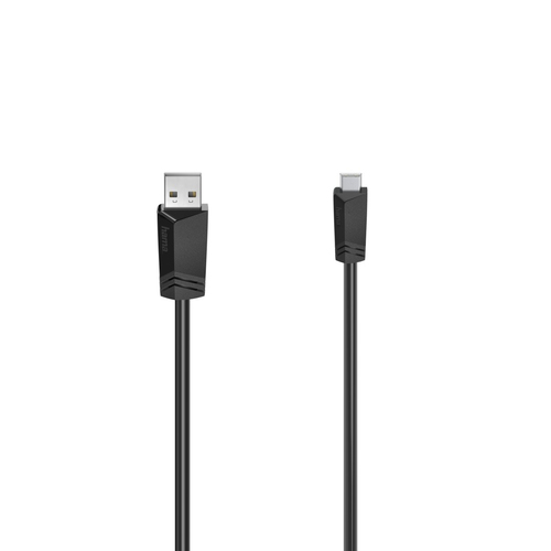 Hama 00200605 USB cable USB 2.0 0.75 m Mini-USB B USB A 0.48 Gbit/s Black