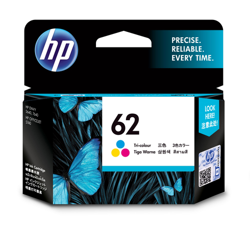 HP 62 Tri-color Original Ink Cartridge