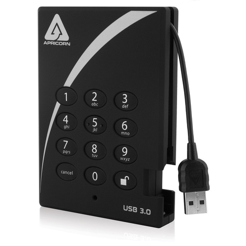 APRICORNAEGISPADLOCK 2000GB BLK EHD