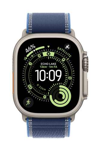 Apple MFT74ZM/A smart wearable accessory Band Blue Titanium, Polyester, Spandex, Nylon
