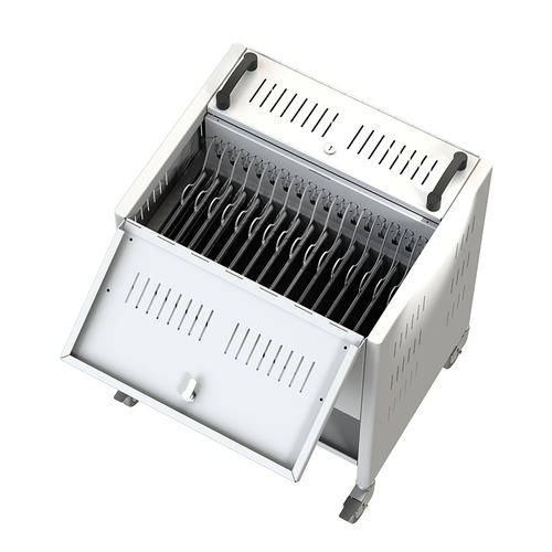 Loxit 7425 portable device management cart/cabinet White