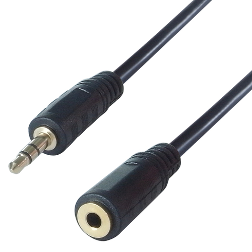 Computer Gear 3m M/F audio cable 3.5mm Black