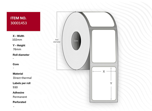 Capture 30001453 printer label White