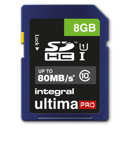 Integral 8GB SD CARD SDHC CL10 80 MB/S ULTIMAPRO
