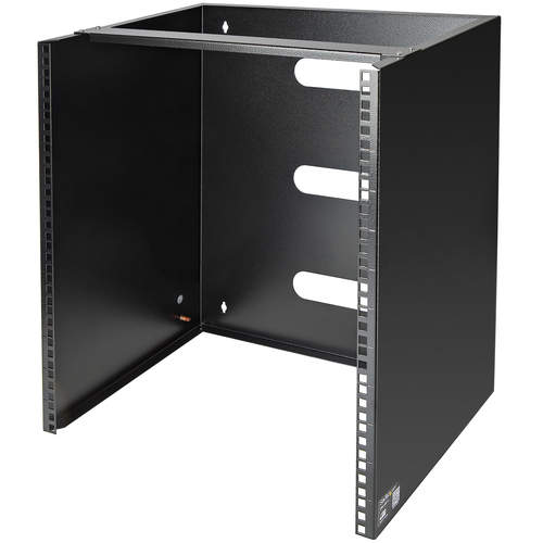 StarTech.com 12U Wall Mount Network Rack - 14 Inch Deep (Low Profile) - 19" Patch Panel Bracket for Shallow Server and IT Equipment, Network Switches - 125lbs/57kg Weight Capacity, Black - TAA