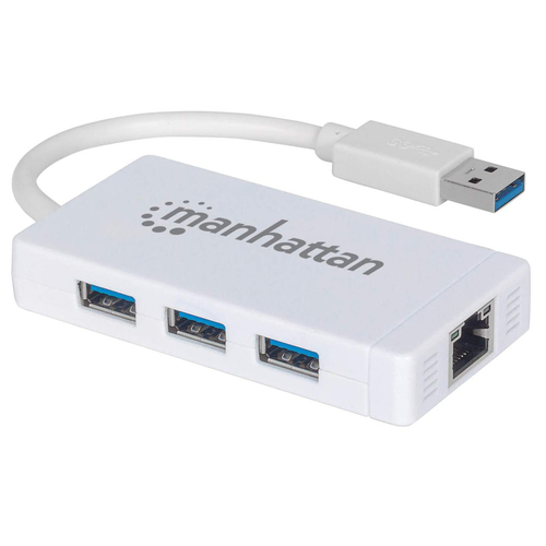 MANHATTAN USBA 3PORT HUB WITH GIGABI