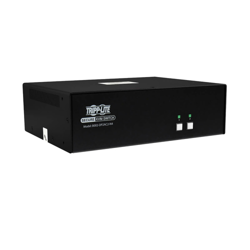 Tripp Lite B002-DP2AC2-N4 Secure KVM Switch, 2-Port, Dual Head, DisplayPort to DisplayPort, 4K, NIAP PP4.0, Audio, CAC, TAA