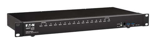 Tripp Lite B024-DPU16 16-Port DisplayPort/USB KVM Switch with Audio/Video and USB Peripheral Sharing, 4K 60 Hz, 1U Rack-Mount