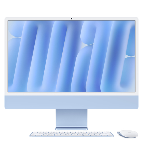 Apple iMac 24-inch with Retina 4.5K display: M4 chip with 10-core CPU and 10-core GPU, 16GB, 512GB SSD - Blue