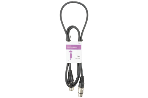 Qtx 190.080UK audio cable 1.5 m XLR (3-pin) Black