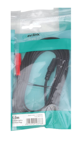 AV Link 112.066UK audio cable 5 m 3.5mm 2 x RCA Black, Red, White