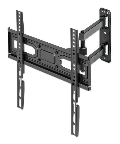 Manhattan Wall Mount for TV & Monitors (Full Motion), For screens 32" to 55", VESA compatibility: all between 100x100mm to 400x400mm - check the dimensions of the four mounting holes on back of screen to ensure it fits, Max 35kg, Black, Bracket