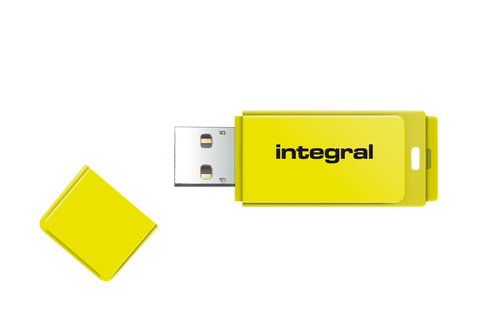 Integral 16GB USB2.0 DRIVE NEON YELLOW USB flash drive USB Type-A 2.0