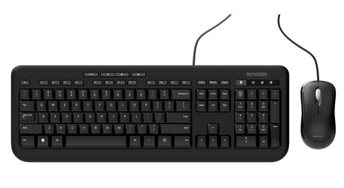 Incase Designed by Microsoft Wired Desktop 600 keyboard Mouse included Universal USB QWERTY UK English Black