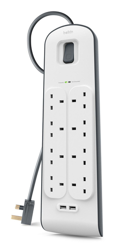 Belkin BSV604AF2M surge protector White 6 AC outlet(s) 2 m