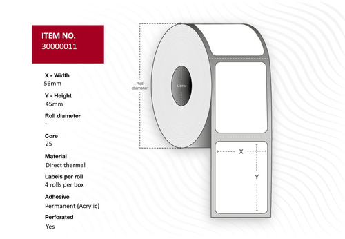 Capture 30000011 printer label White