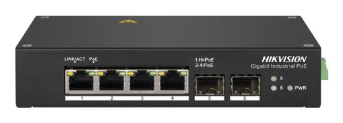 Hikvision DS-3T0506HP Unmanaged Gigabit Ethernet (10/100/1000) Power over Ethernet (PoE) Black