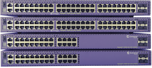 Extreme networks X450-G2-24P-10GE4-BASE Managed L2/L3 Gigabit Ethernet (10/100/1000) Power over Ethernet (PoE) 1U Violet