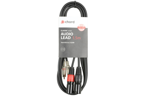 Chord Electronics 190.058UK audio cable 1.5 m 2 x RCA 2 x XLR (3-pin) Black