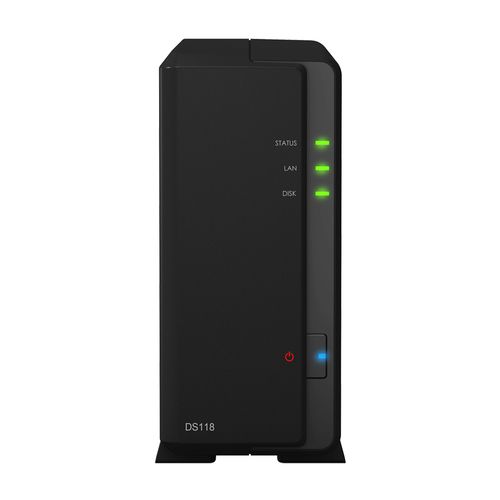 Synology DiskStation DS118 NAS/storage server Compact Realtek RTD1296 1 GB DDR4 0 TB DiskStation Manager Black