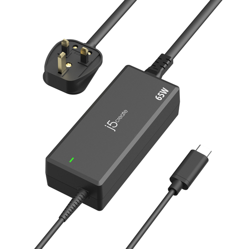 j5create JUP1265 65W PD USB-C® Power Adapter - UK