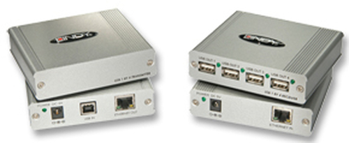 Lindy USB 2.0 Extension - 4 Port CAT5 USB 2.0 Extender Hub (up to 150m)