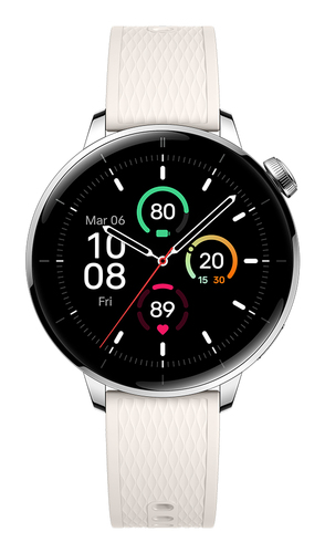 OnePlus Watch 3 43mm 3.35 cm (1.32") AMOLED Digital 466 x 466 pixels Touchscreen Silver Wi-Fi GPS (satellite)