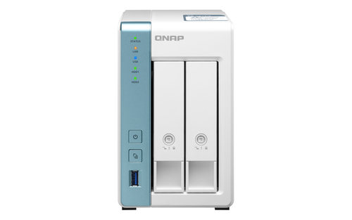 QNAP TS-231P3 NAS Tower Annapurna Labs Alpine AL-214 2 GB DDR3 0 TB QNAP QTS Turquoise, White