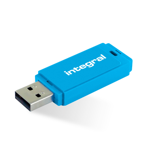 Integral 32GB USB2.0 DRIVE NEON BLUE