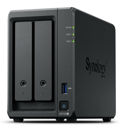 Synology DiskStation DS725+ NAS/storage server Ryzen Embedded R1600 4 GB DDR4 0 TB Black