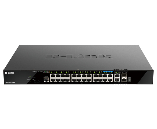 D-Link 28-Port Gigabit Stackable POE+ Smart Managed Switch with 2 x 10GBase-T & 2 x 10G SFP+