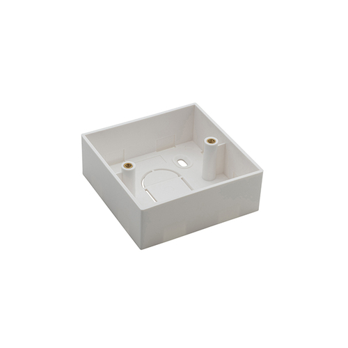 connektgear Single Gang Back Box Surface Mount 32mm Deep - White