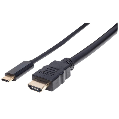 Manhattan USB-C to HDMI Cable, 4K@30Hz, 2m, Black, Male to Male, Three Year Warranty