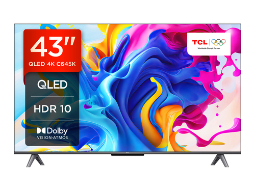TCL C64 43C645K TV 109.2 cm (43") 4K Ultra HD Smart TV Wi-Fi Titanium