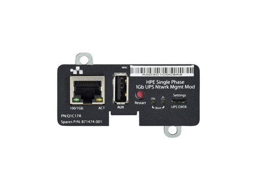HPE Single Phase 1Gb UPS Network Management Module