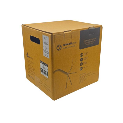 connektgear 305m Solid CAT5e UTP Network Cable Drum - 24AWG - Grey
