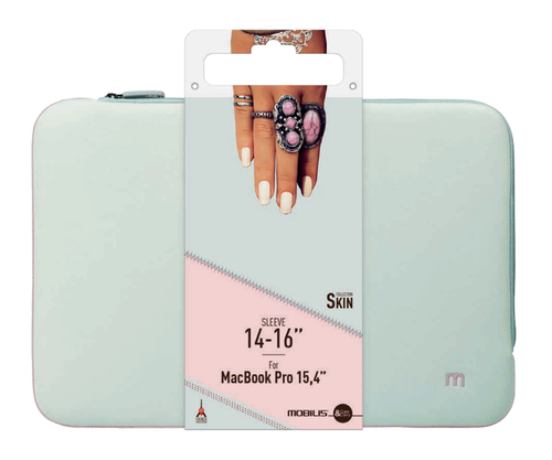 Mobilis 049006 laptop case 40.6 cm (16") Sleeve case Grey, Pink