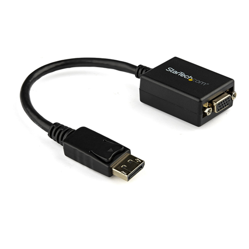 StarTech.com DisplayPort to VGA Adapter - Active DP to VGA Converter - 1080p Video - DisplayPort Certified - DP/DP++ Source to VGA Monitor Cable Adapter Dongle - Latching DP Connector