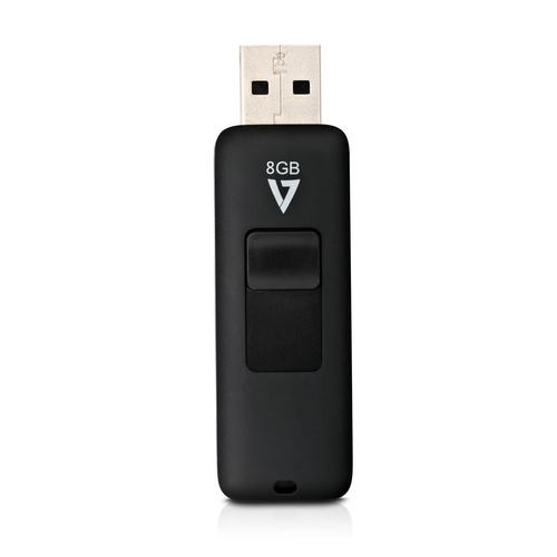 V7 8GB USB 2.0 8GB BLACK FLASH DRIVE