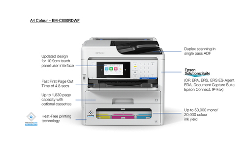 Epson WorkForce Pro EM-C800RDWF Printer