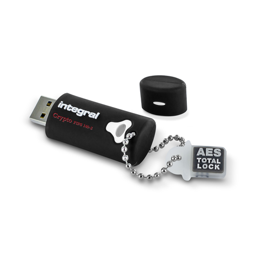 Integral 64GB HARDWARE ENCRYPTED USB 3.0 DRIVE SECURE PASSWORD 256 AES FIPS 140-2 CRYPTO